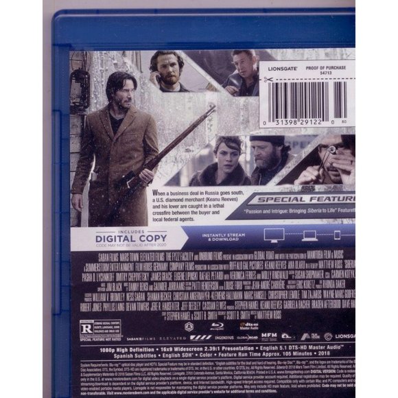 KEANU REEVES in SIBERIA BLU-RAY Passion Intrigue! - Picture 2 of 2